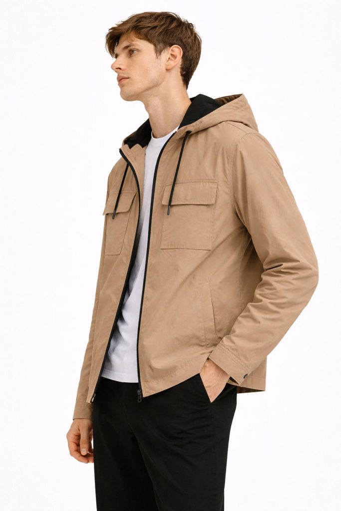 KİP Yakası Cepli Kapüşonlu Mont 10025 - A.KAHVE