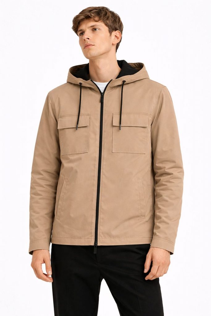 KİP Yakası Cepli Kapüşonlu Mont 10025 - A.KAHVE