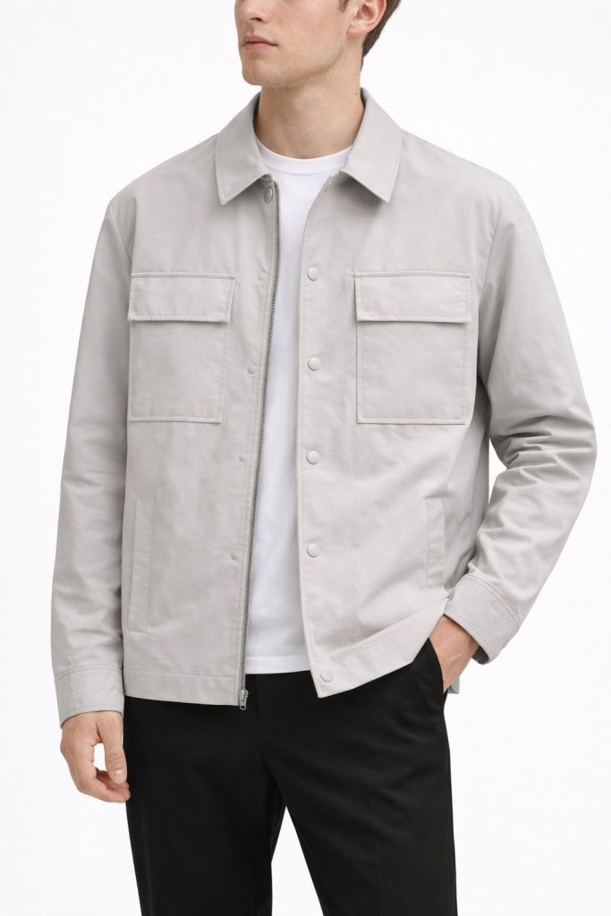 KİP Fermuar Kapamalı Ön Cepli Ceket 10031 - TAŞ