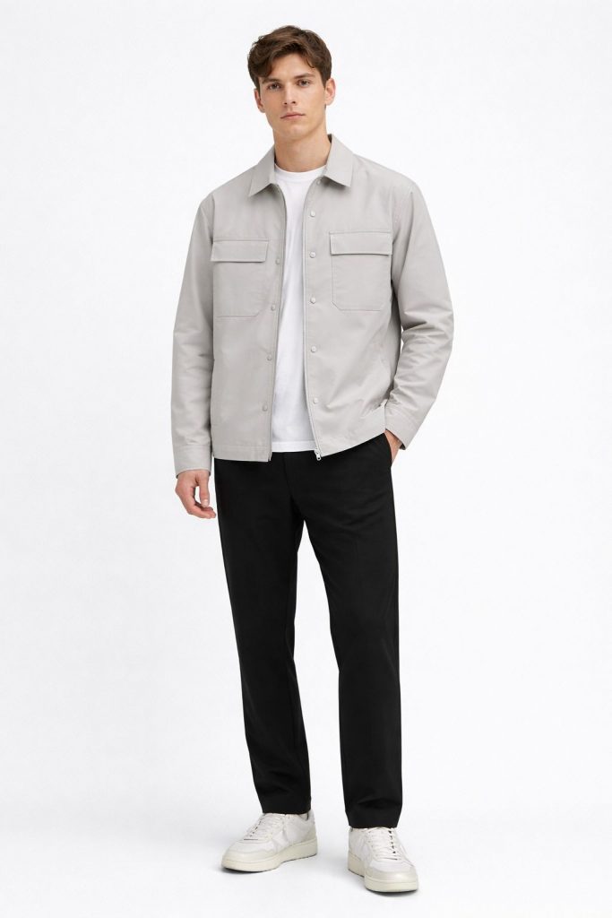 KİP Fermuar Kapamalı Ön Cepli Ceket 10031 - TAŞ