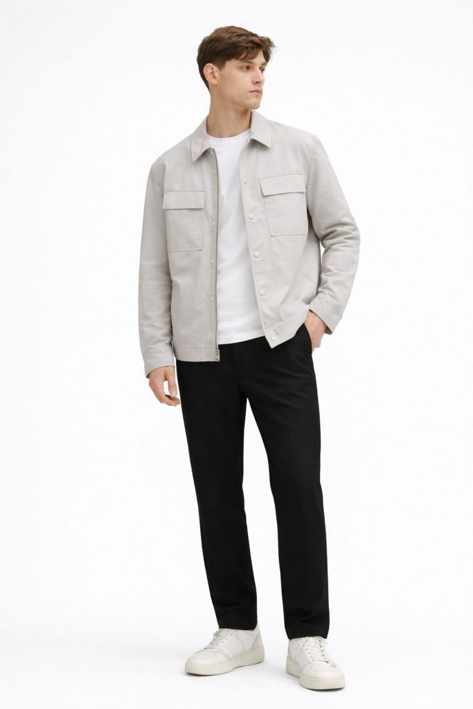 KİP Fermuar Kapamalı Ön Cepli Ceket 10031 - TAŞ