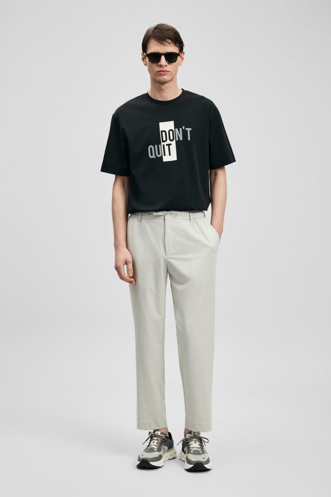 LUFİAN Carl Modern Grafik Tişört 111020285 - Siyah