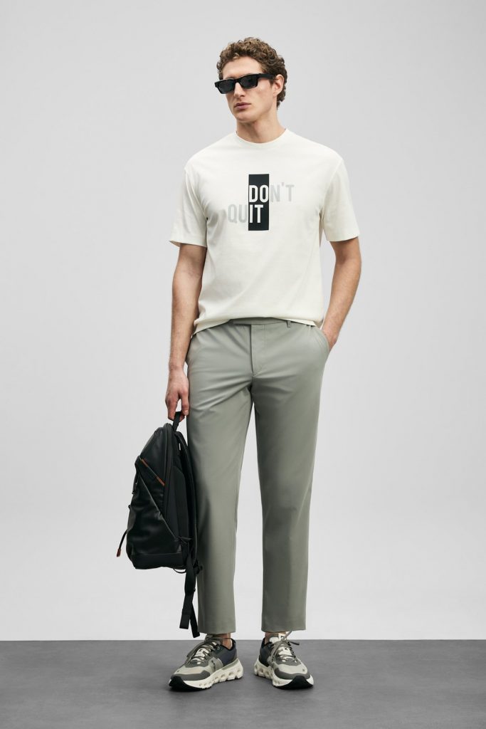 LUFİAN Carl Modern Grafik Tişört 111020285 - KIR.BEYAZ