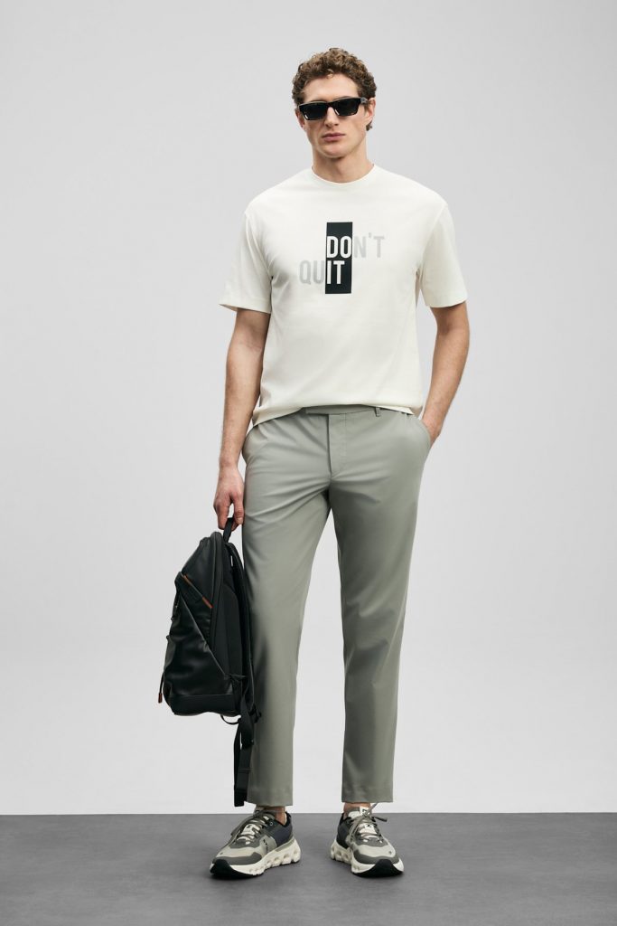 LUFİAN Carl Modern Grafik Tişört 111020285 - KIR.BEYAZ