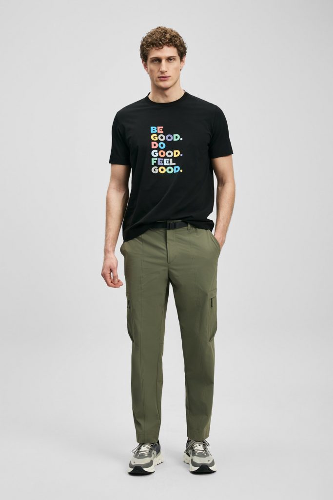 LUFİAN Good Modern Grafik Tişört 111020290 - Siyah