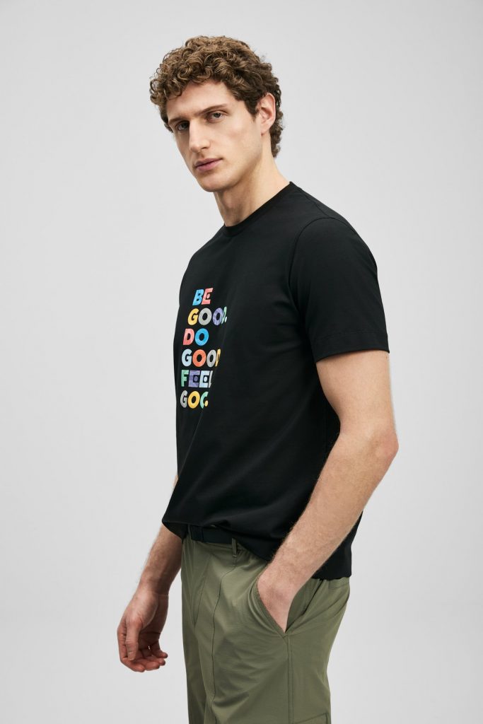 LUFİAN Good Modern Grafik Tişört 111020290 - Siyah