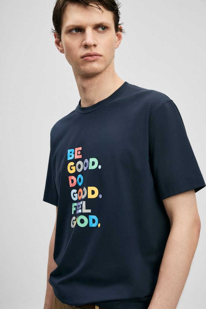 LUFİAN Good Modern Grafik Tişört 111020290 - Lacivert
