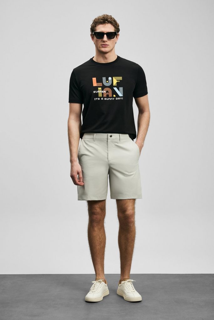 LUFİAN Sunny Modern Grafik Tişört 111020291 - Siyah