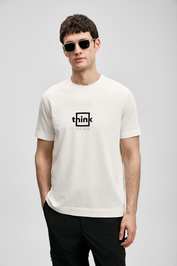 LUFİAN Thınk Modern Grafik Tişört 111020310