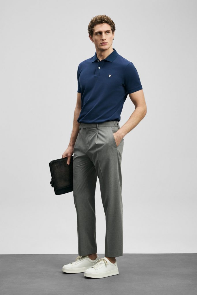 LUFİAN Laon Smart Erkek Polo Tişört 111040230 - AÇIK LACİVERT