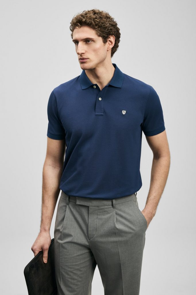 LUFİAN Laon Smart Erkek Polo Tişört 111040230 - AÇIK LACİVERT