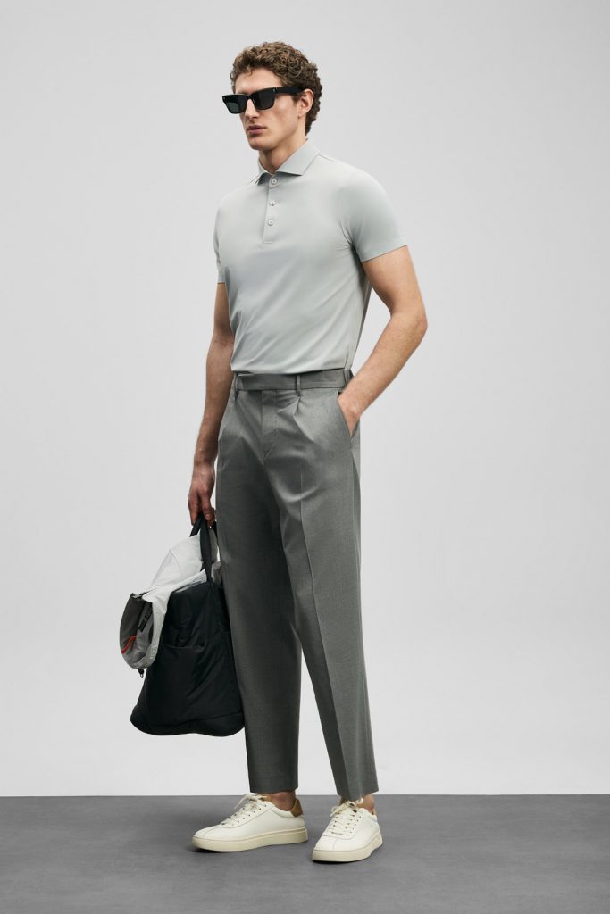 LUFİAN Spencer Hi- Tech Performance Dikişsiz Polo Tişört 111040240 - A.GRİ