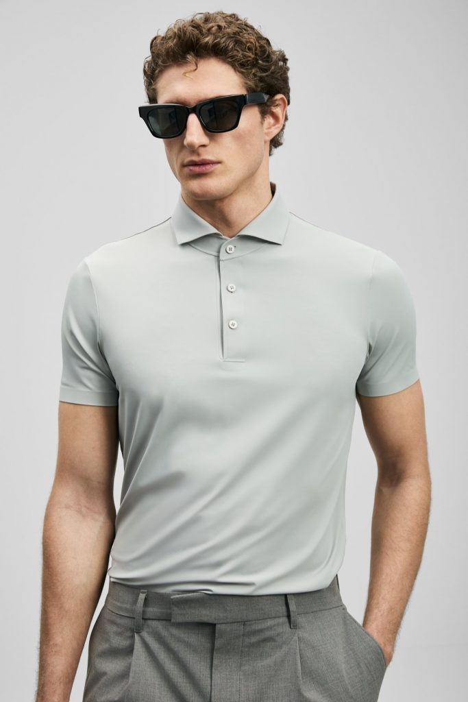 LUFİAN Spencer Hi- Tech Performance Dikişsiz Polo Tişört 111040240 - A.GRİ