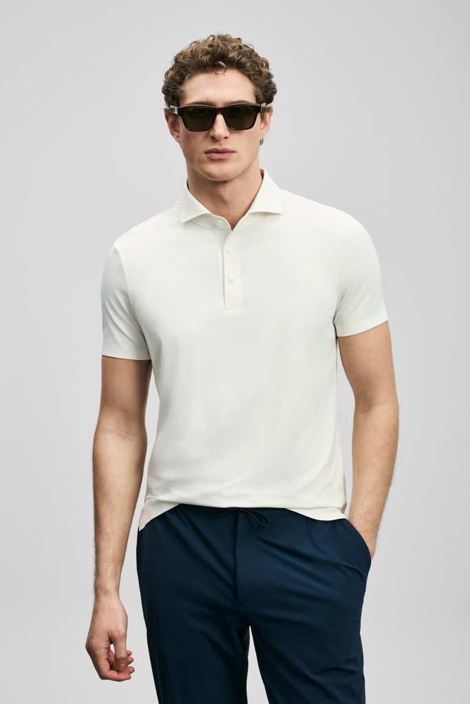 LUFİAN Spencer Hi- Tech Performance Dikişsiz Polo Tişört 111040240 - Beyaz