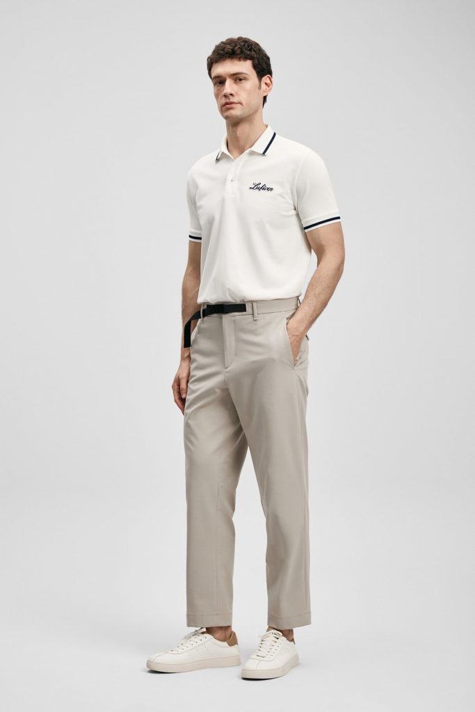 LUFİAN Smart Erkek Polo Tişört  111040249 - KIR.BEYAZ