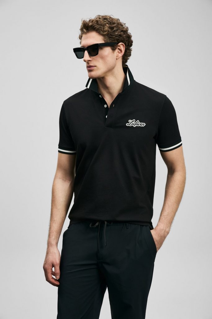 LUFİAN Smart Erkek Polo Tişört  111040249 - Siyah