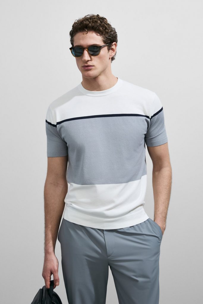 LUFİAN Enzo Erkek Modal Karışımlı Tişört 111090148 - KIR.BEYAZ