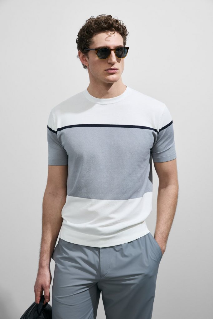 LUFİAN Enzo Erkek Modal Karışımlı Tişört 111090148 - KIR.BEYAZ