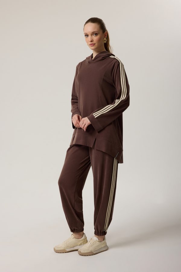 MASCARA Şerit Detaylı Kapuşonlu Tunik 215522