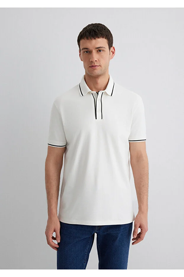 MAVİ Erkek Polo T-Shirt M0612648-70057 - EKRU