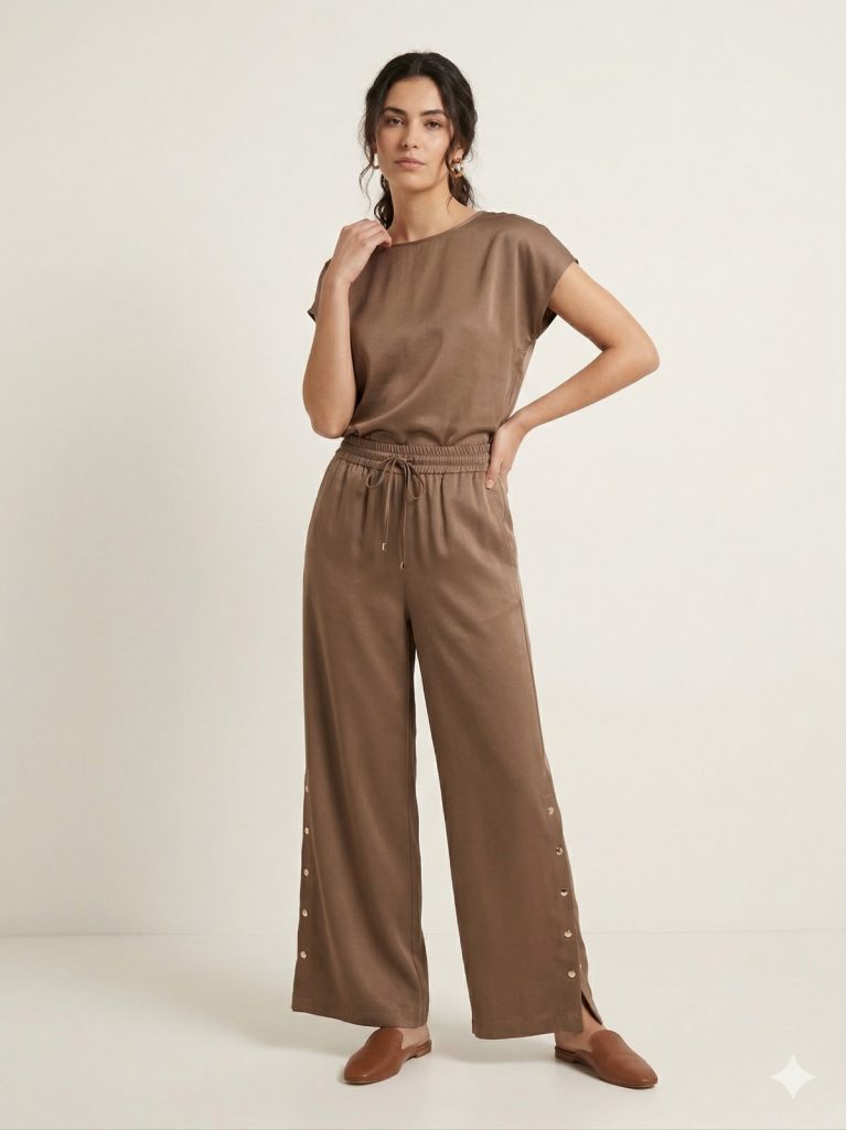 MODAİLGİ Yanları Çıtçıt Detaylı Pantolon 40125