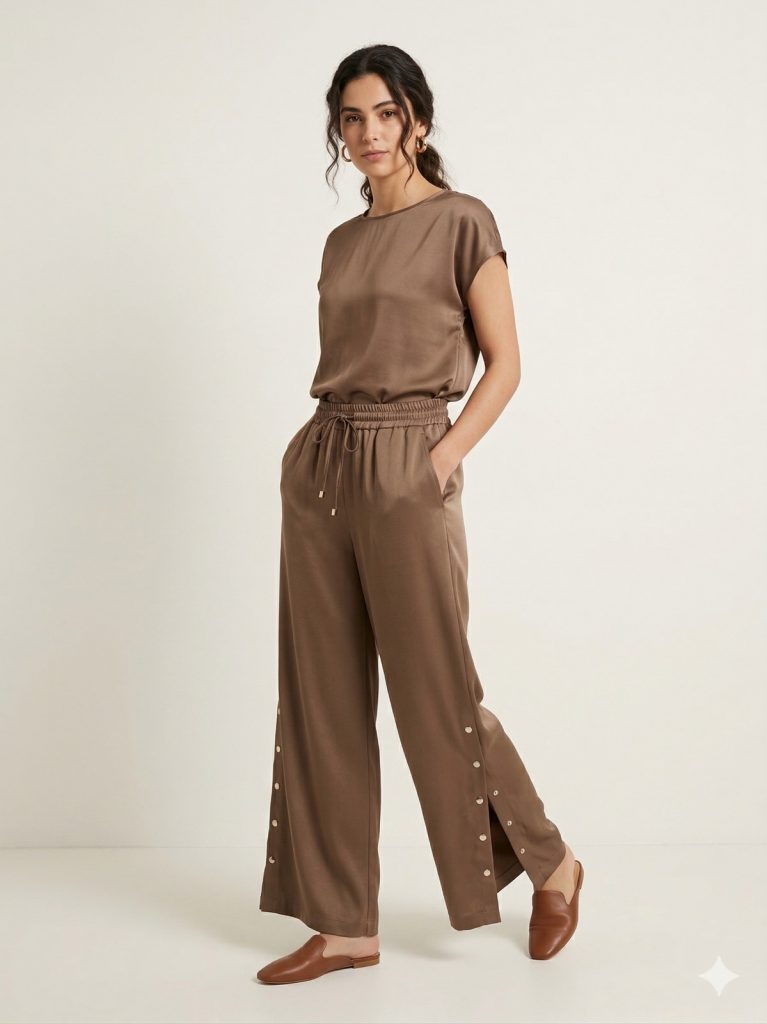 MODAİLGİ Yanları Çıtçıt Detaylı Pantolon 40125