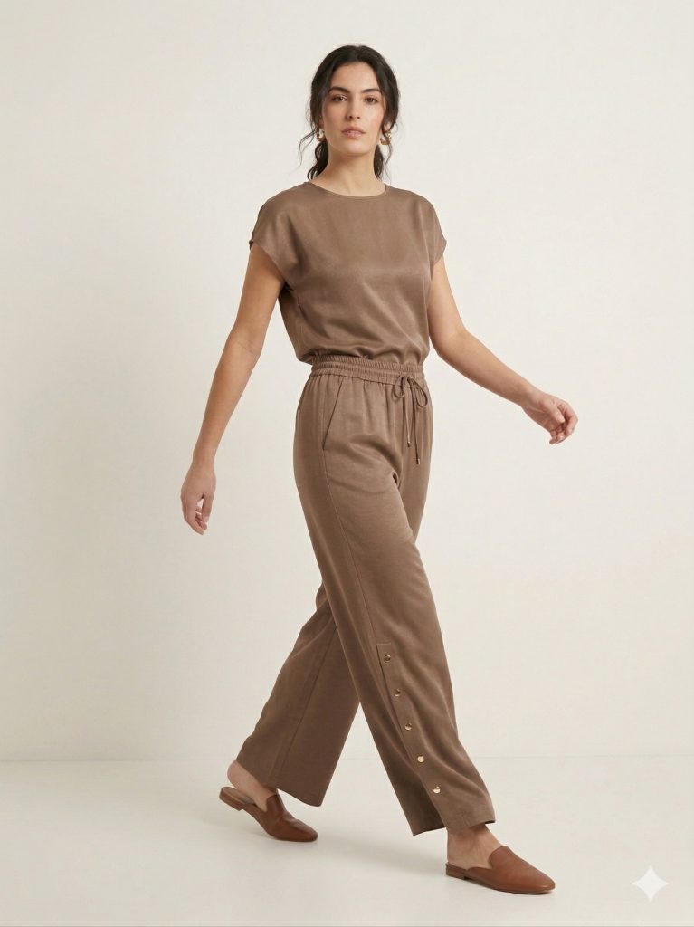 MODAİLGİ Yanları Çıtçıt Detaylı Pantolon 40125