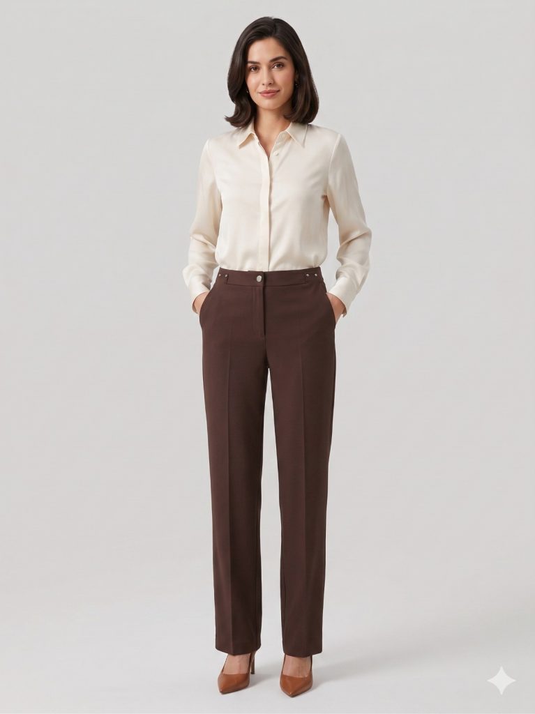 MODAİLGİ Düz Kesim Pantolon 40154 - kahve