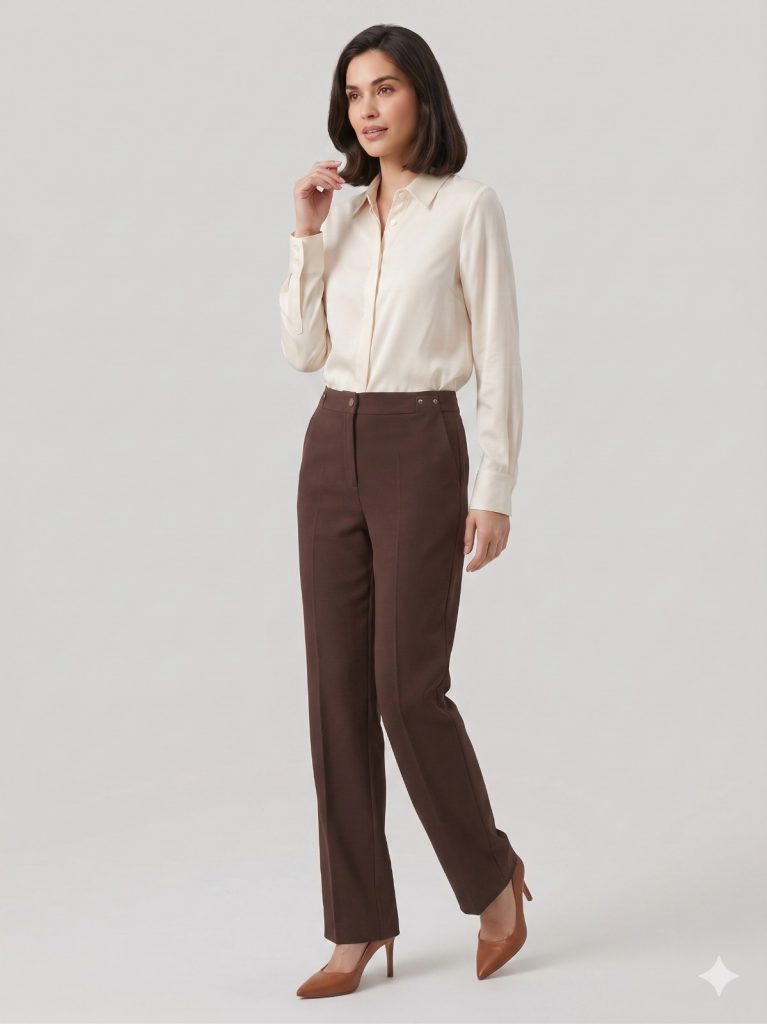 MODAİLGİ Düz Kesim Pantolon 40154 - kahve