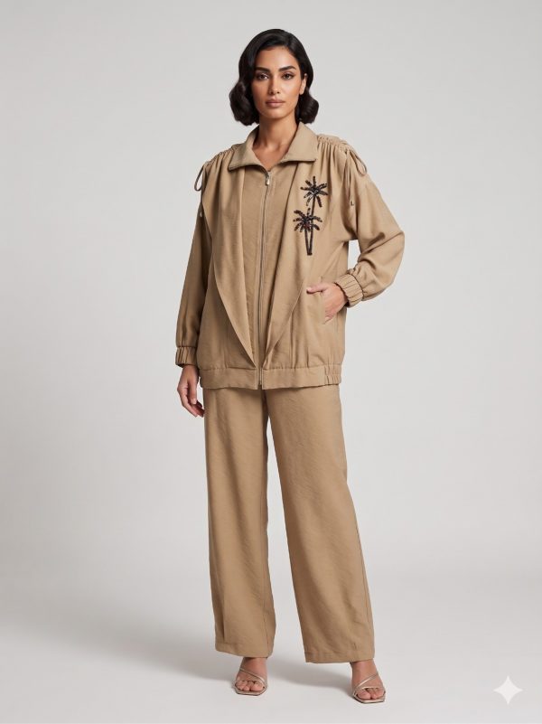 MY312 Taş İşlemeli Rahat Kesim 2'Li Takım 7709