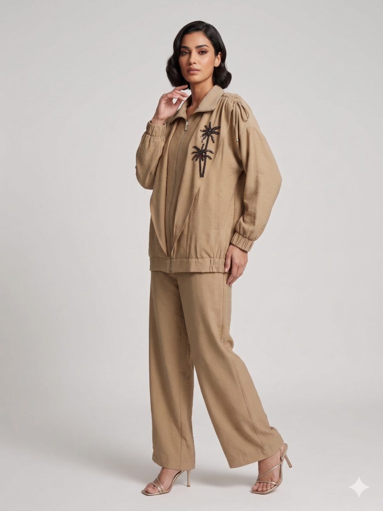 MY312 Taş İşlemeli Rahat Kesim 2'Li Takım 7709 - KEKİK