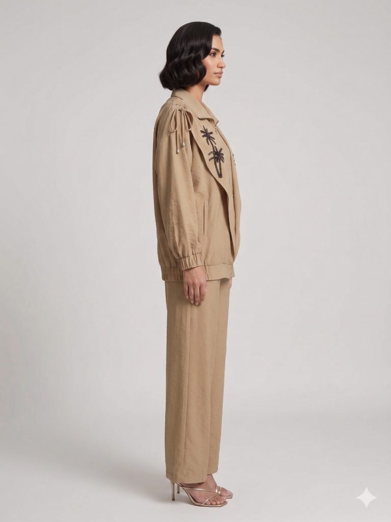 MY312 Taş İşlemeli Rahat Kesim 2'Li Takım 7709 - KEKİK