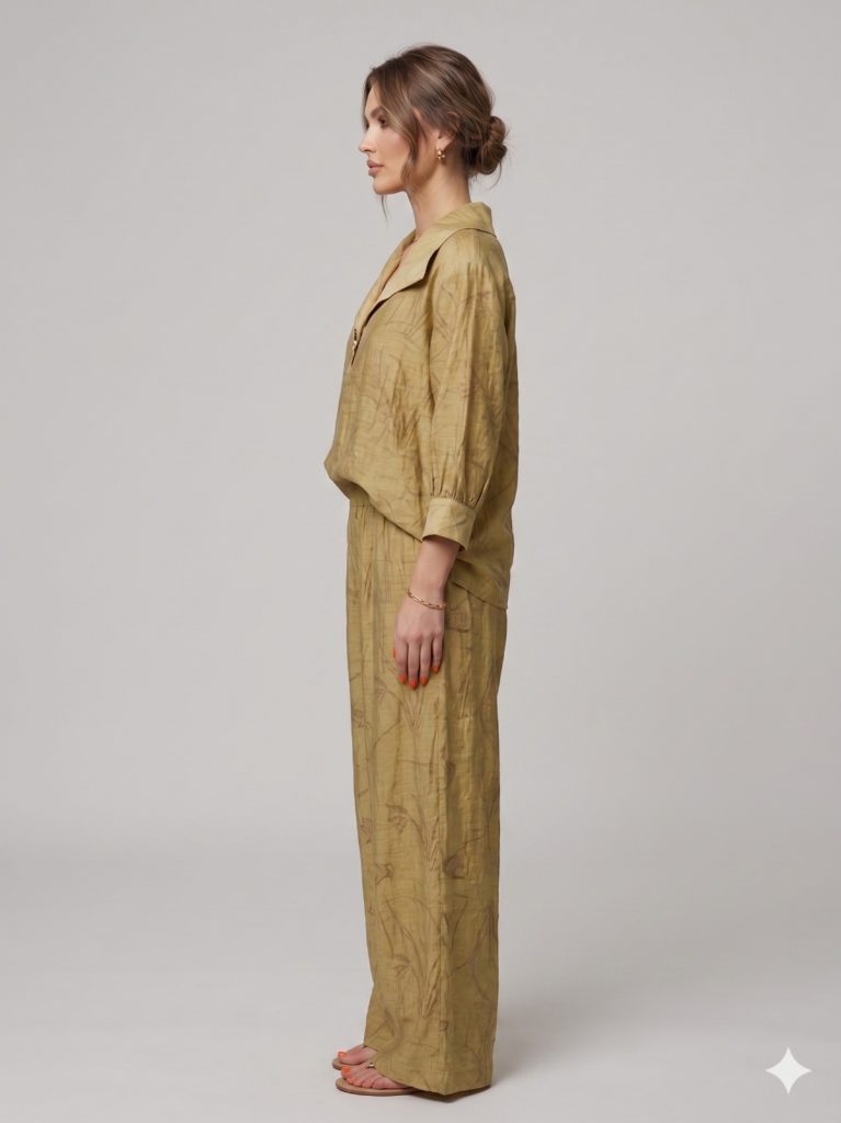 MY312 Kendinden İşlemeli 2'Li Takım 1664 - oliv