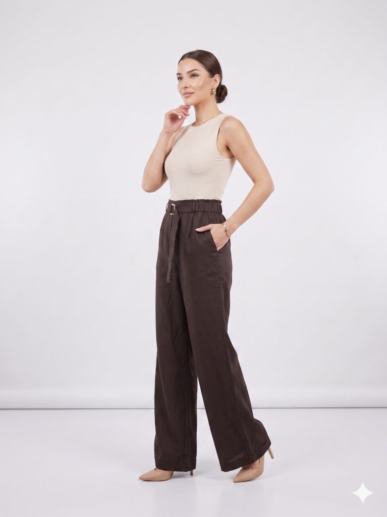 NAAR Kemer Detaylı Pantolon 32238 - kahve