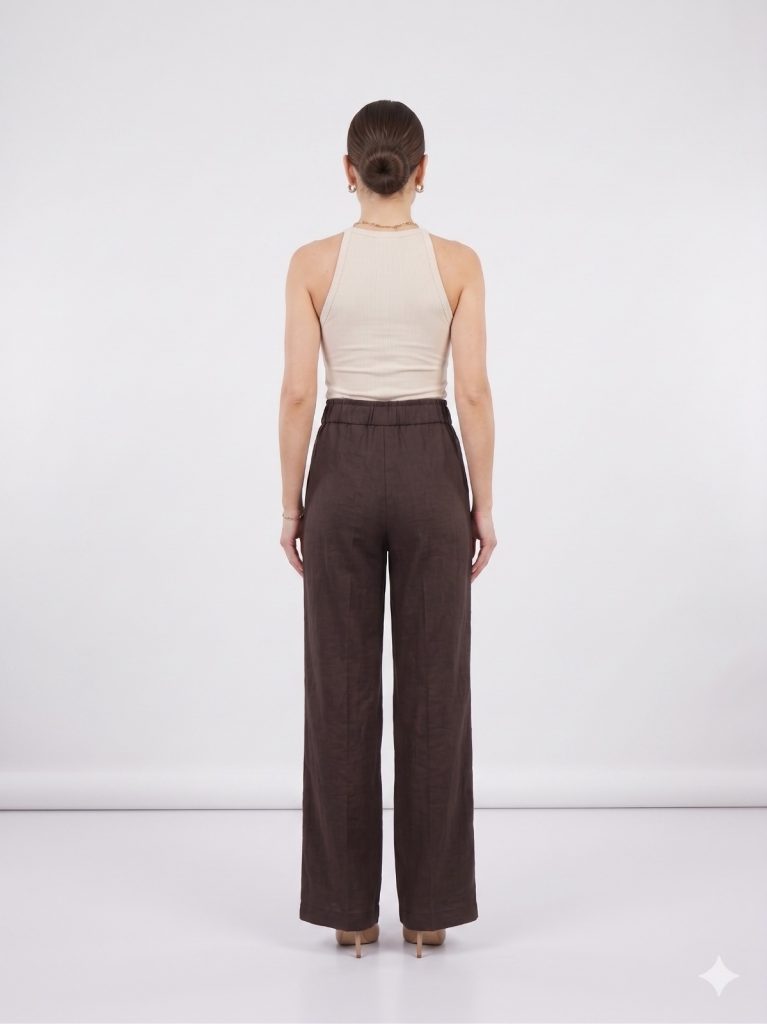 NAAR Kemer Detaylı Pantolon 32238 - kahve