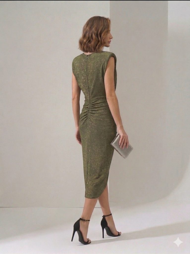 CENTİLMEN Vatkalı Düğüm Detaylı Simli Abiye  2455