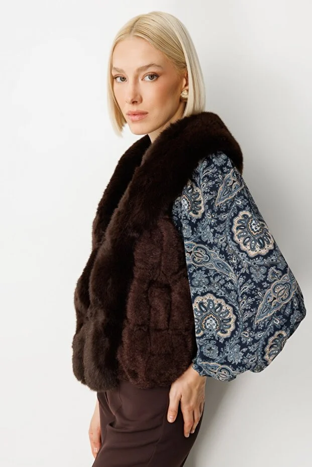 ON TRİKO YELEK 60914 - kahve