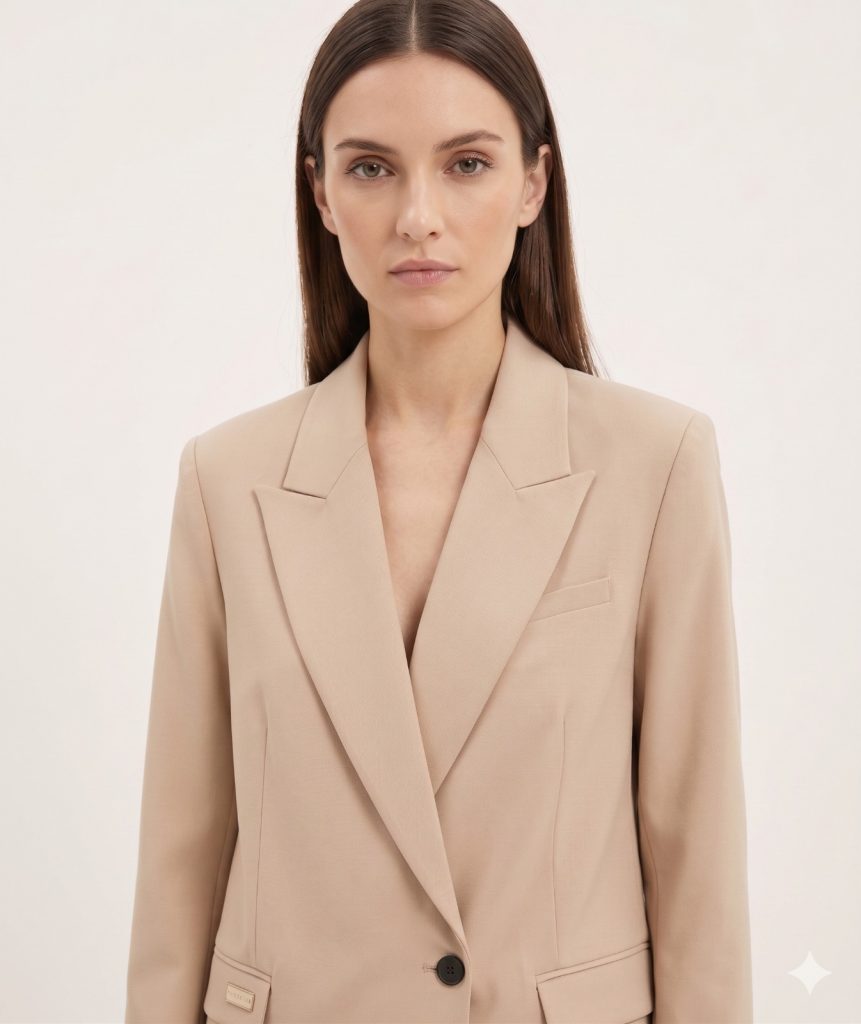 PERZONİ Düğme Detaylı Ceket 6441 - BEJ