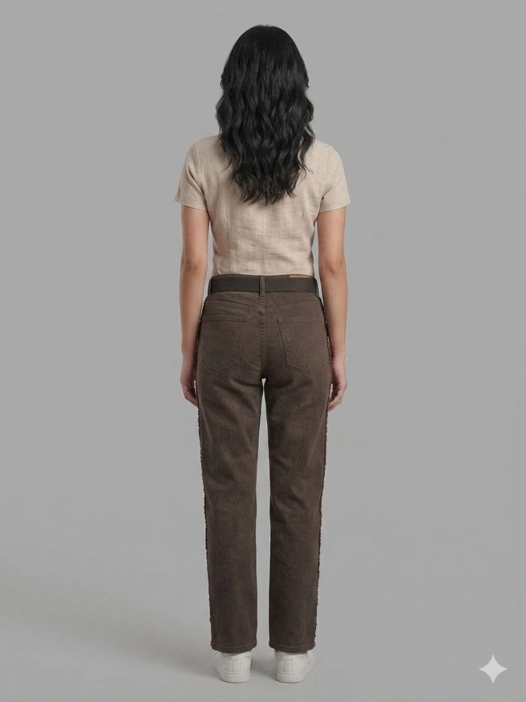 ŞANLI Kemer Detaylı Pantolon 10707 - kahve