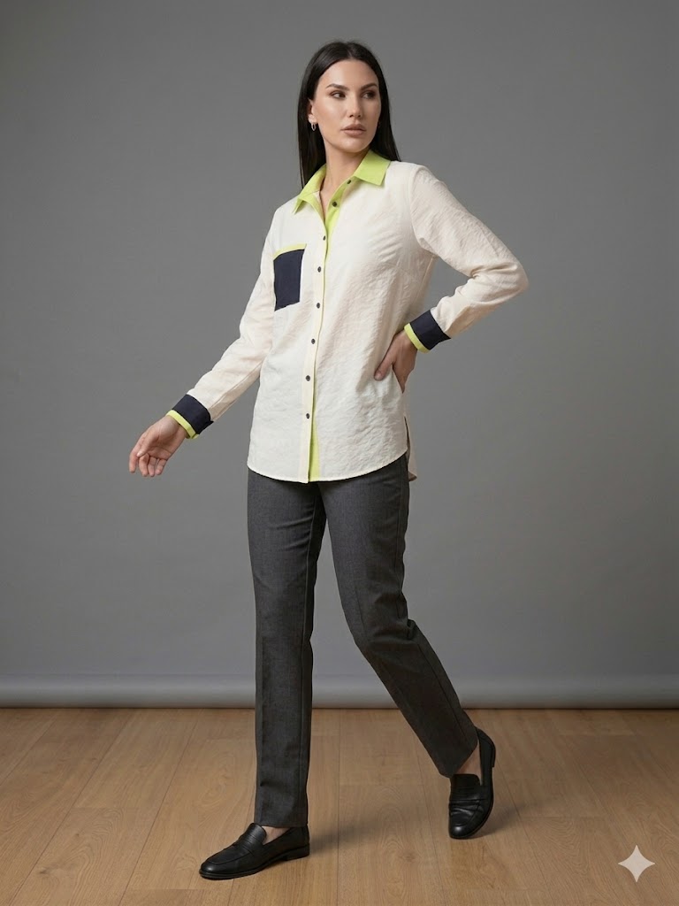 SEDNA Rahat Kesim Gömlek 7003 - Beyaz