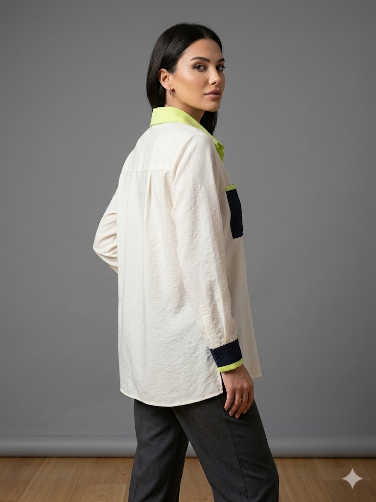 SEDNA Rahat Kesim Gömlek 7003 - Beyaz