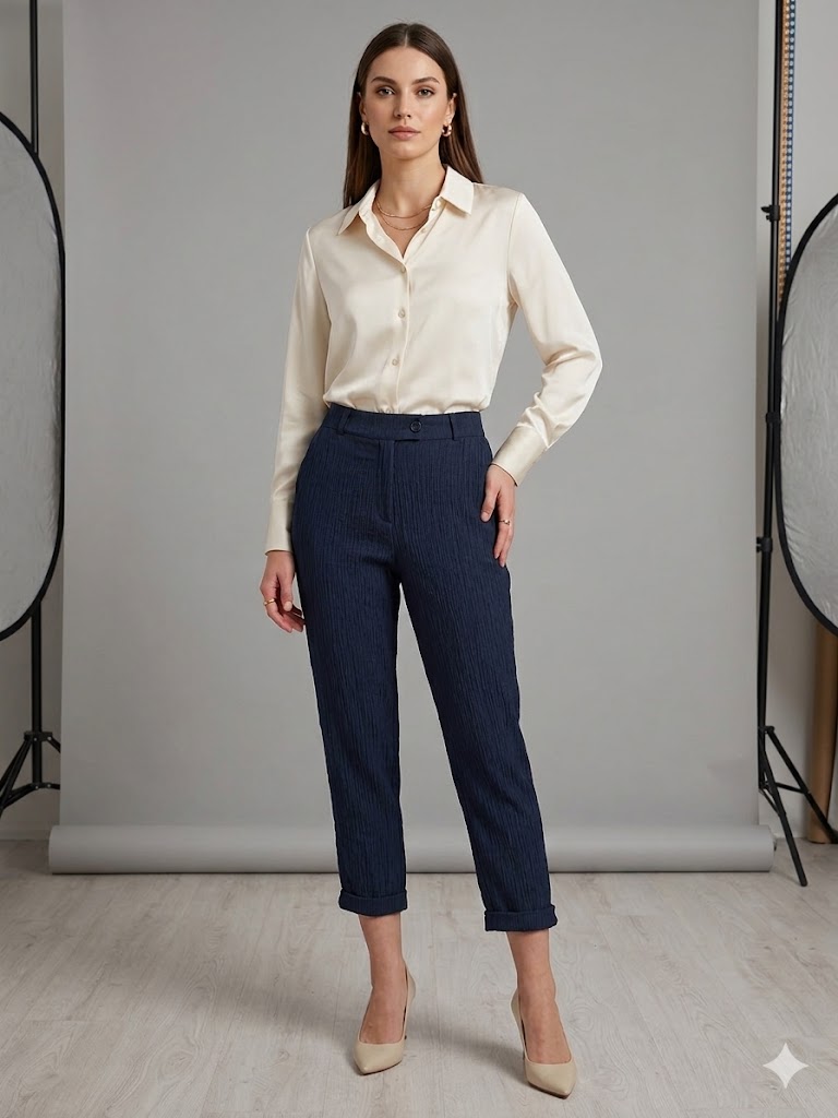 SEDNA Rahat Kesim Pantolon 7216 - Lacivert