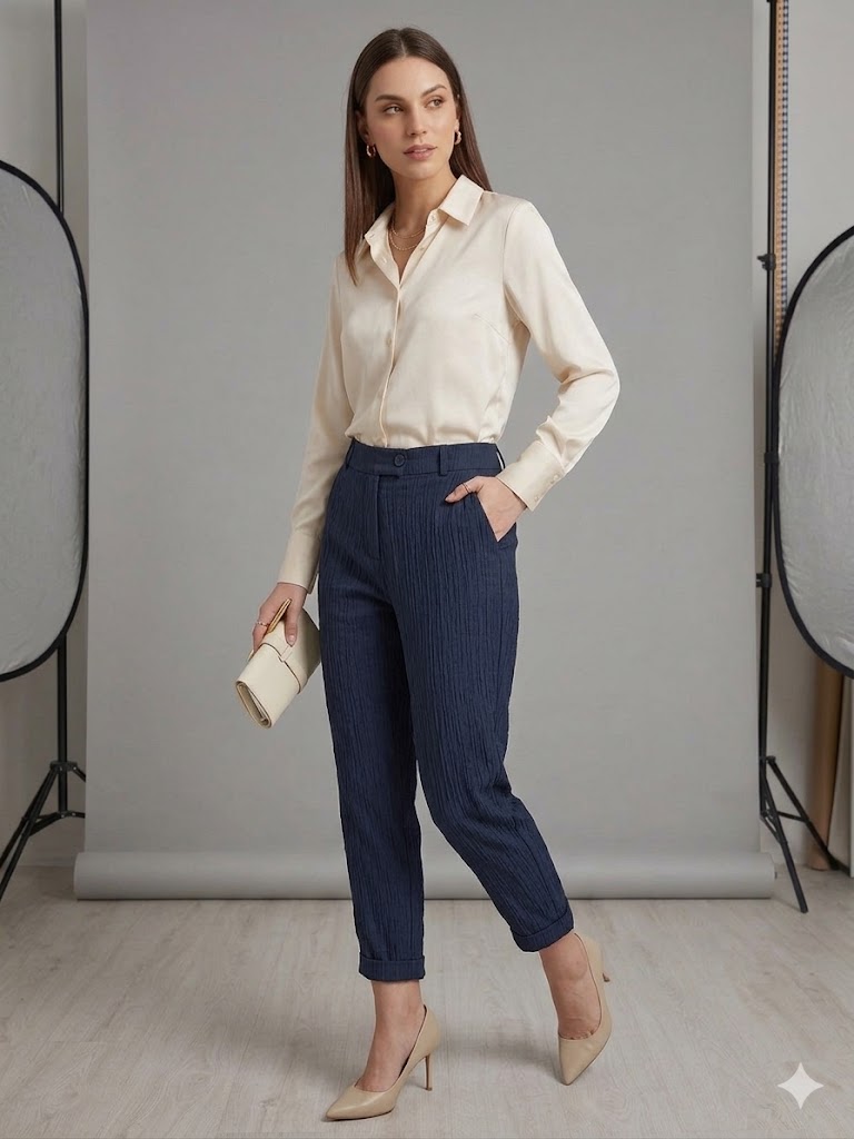 SEDNA Rahat Kesim Pantolon 7216 - Lacivert