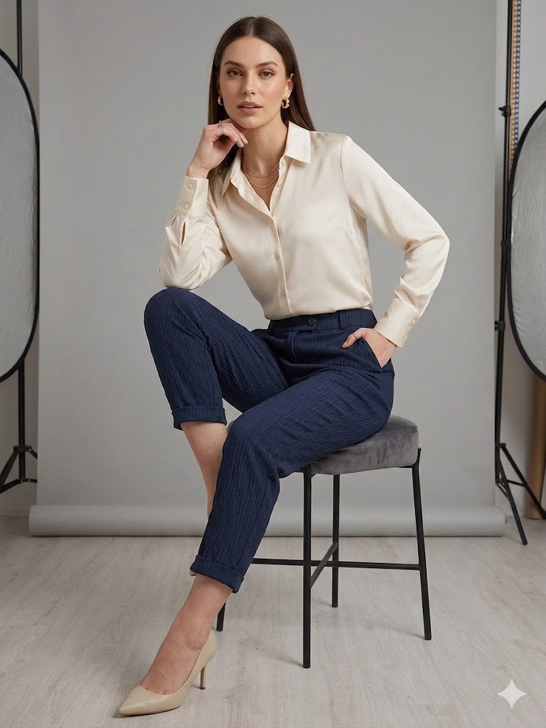 SEDNA Rahat Kesim Pantolon 7216 - Lacivert