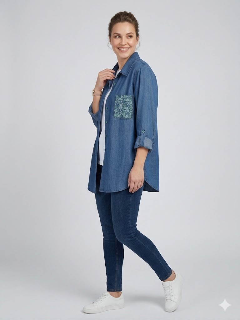 SEDNA Cep Detaylı Tunik 7015 - Lacivert