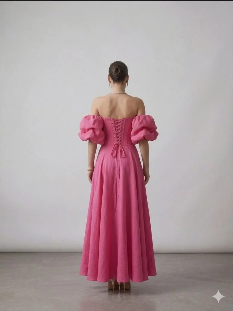SO LADY Straplez Abiye Elbise  2042 - pembe