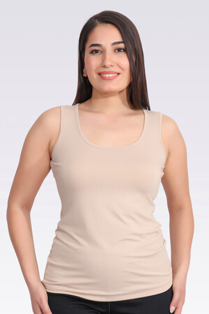 TOLGA SARAÇOĞLU Kalın Askılı Bluz 10977 - GRİ