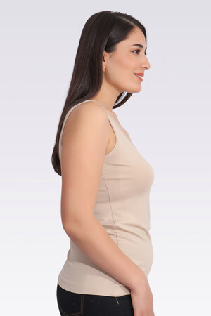 TOLGA SARAÇOĞLU Kalın Askılı Bluz 10977 - GRİ