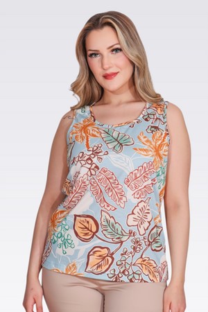 TOLGA SARAÇOĞLU Desenli Örme Bluz 10988