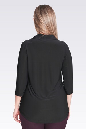 TOLGA SARAÇOĞLU Polo Yaka Truvakar Kol Örme Bluz 10692